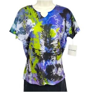 Breckenridge Jersey Knit Top with Embellishments Roomy Size Small - NWT NEW!